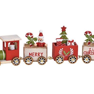 Christmas train made of wood colored (W / H / D) 28x8x4cm