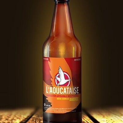 Very sweet Aoucataise amber beer 4.5°