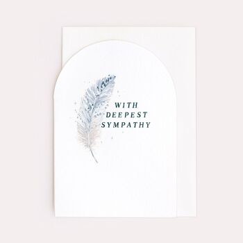 Carte de sympathie en plumes | Cartes de condoléances | Cartes de voeux 1