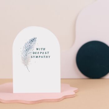 Carte de sympathie en plumes | Cartes de condoléances | Cartes de voeux 5
