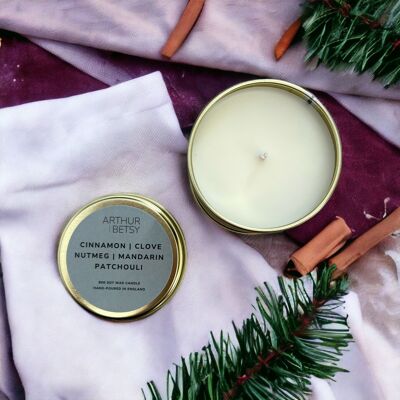 Cinnamon, Clove, Nutmeg & Mandarin scented soy wax candles