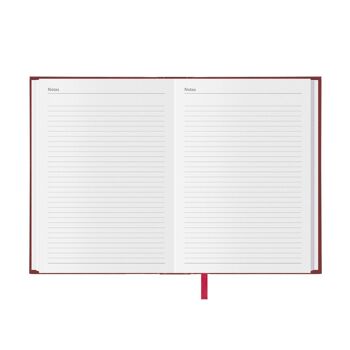 Dohe - Agenda 2024 - Page du Jour - Format Moyen : 14x20 cm - 288 pages - Reliure cousue - Relié - Couleur Bordeaux - Modèle Syntex 4