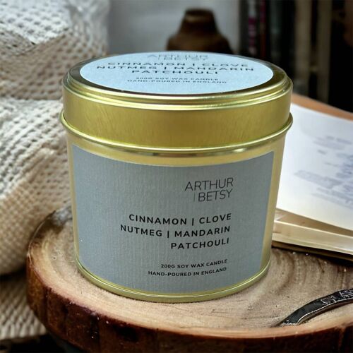 Large scented soy wax Christmas candle Cinnamon, Clove