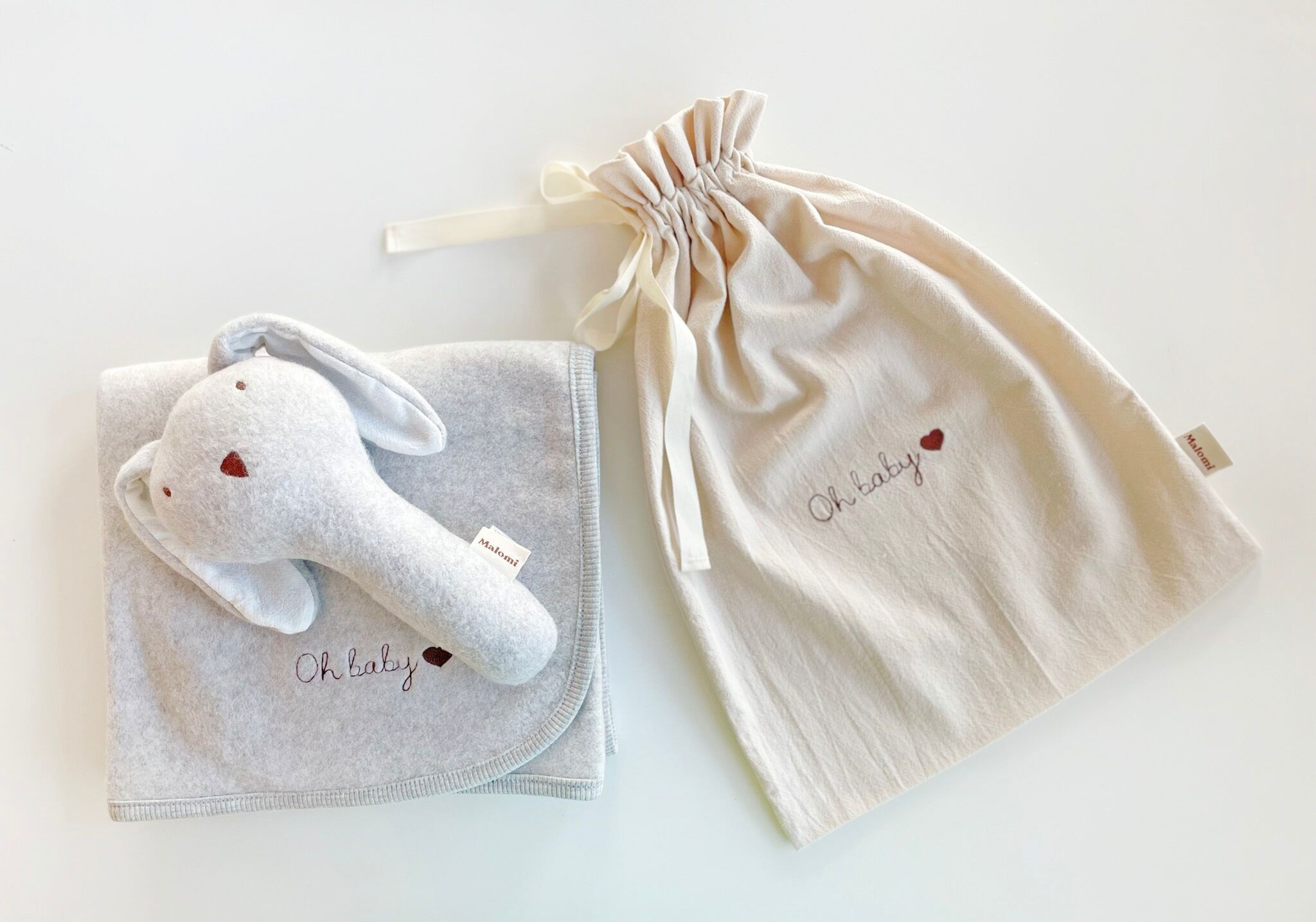 SET PILE OH BABY CONIGLIO GRIGIO