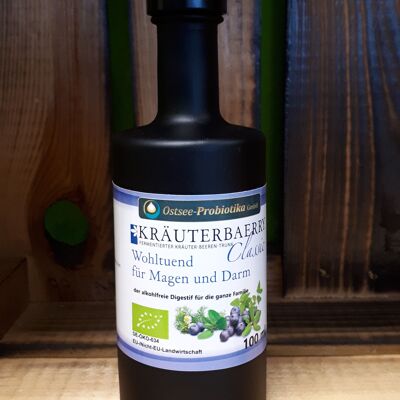 alcohol-free organic digestif KRÄUTERBAERRY Classic 100ml