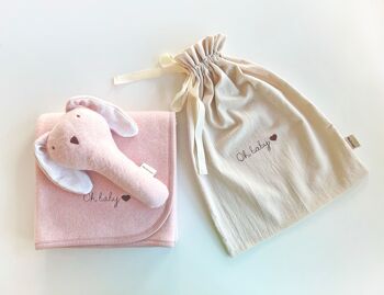 ENSEMBLE POLAIRE OH BABY LAPIN ROSE 1