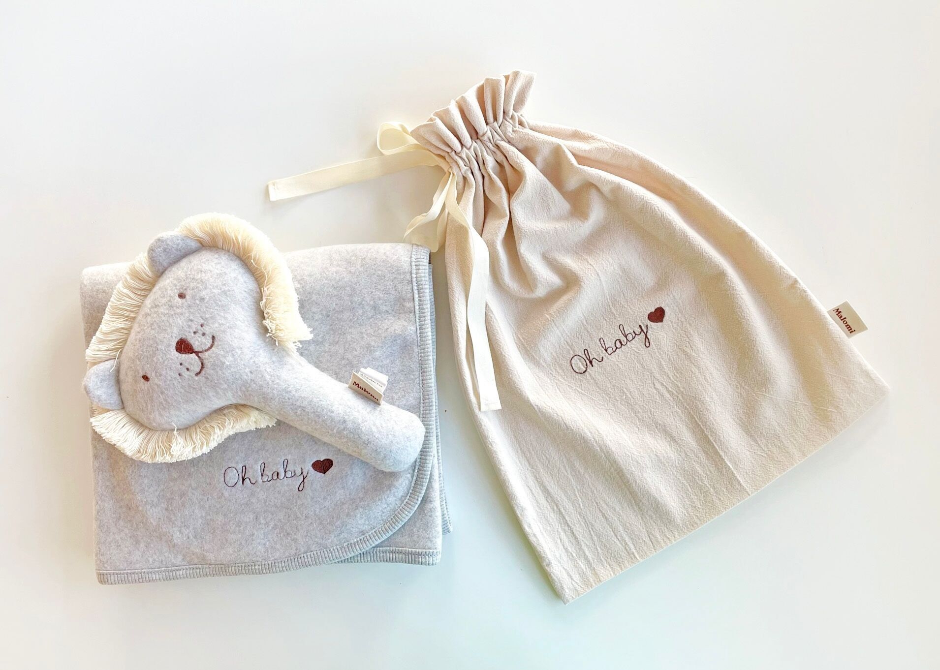 SET PILE OH BABY LION GRIGIO