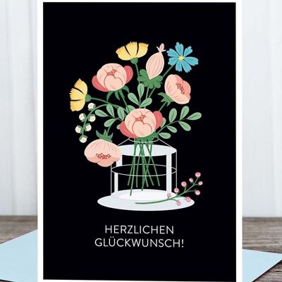 Mega-Klappkarte: Blumenstrauß