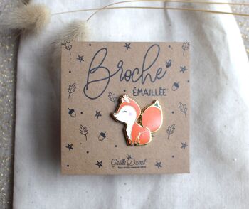 Broche émaillée renard (pin’s)