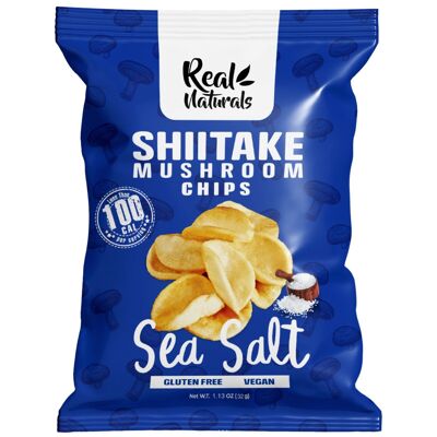 Real Naturals Chips de champignons shiitake SEL DE MER 32g