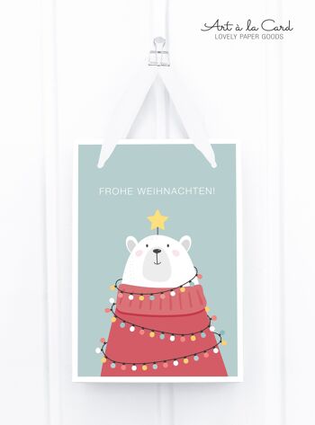 Sac cadeau : ours polaire avec une étoile