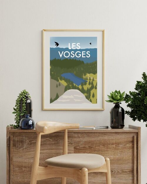 Affiche illustration paysage Les Vosges