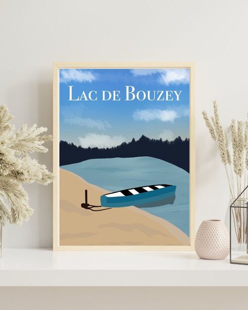 Affiche illustration Lac de Bouzey Vosges