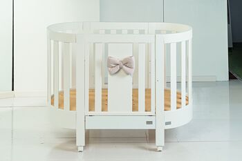 Letto legno Ovale BIANCO RONDò PIUMA 5