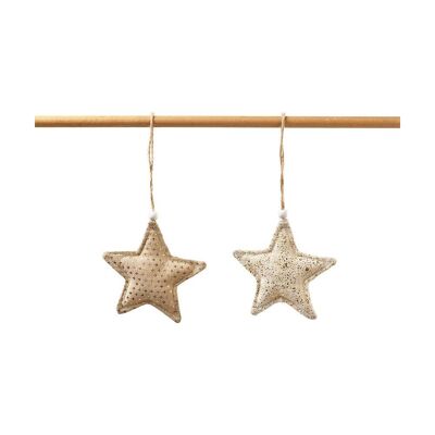 Estrella decorativa para colgar 11/20cm x 6 - Decoración navideña