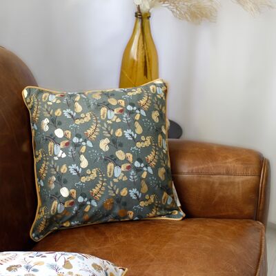 removable cushion cover ASHLEY printed gold 1 side