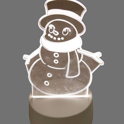Muñeco de nieve LED decorativo 3D iluminado, 20 cm DF-845C