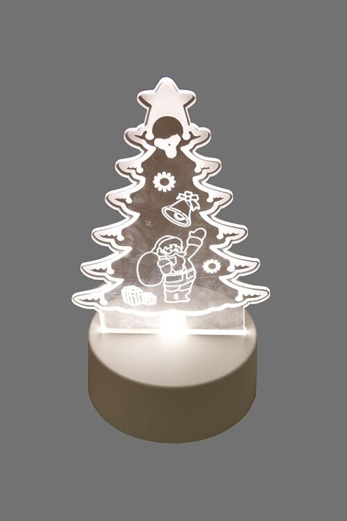Illuminated 3D decorative LED Christmas tree, 20cm DF-845D