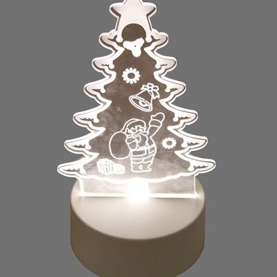 Árbol de Navidad LED decorativo 3D iluminado, 20 cm DF-845D
