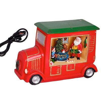 Weihnachts-Musikfahrzeug mit Weihnachtsmann 21,5x10x16cm DF-896