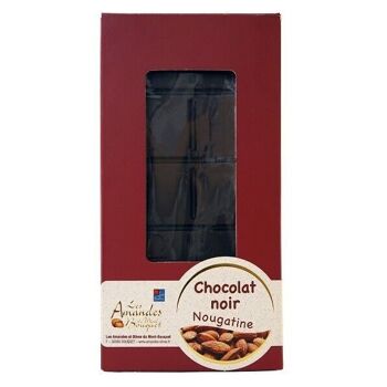 Tablette chocolat noir et nougatine 100g 2