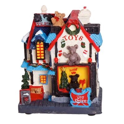 Maison de décoration de Noël 10,5x7x13,5cm DF-897B