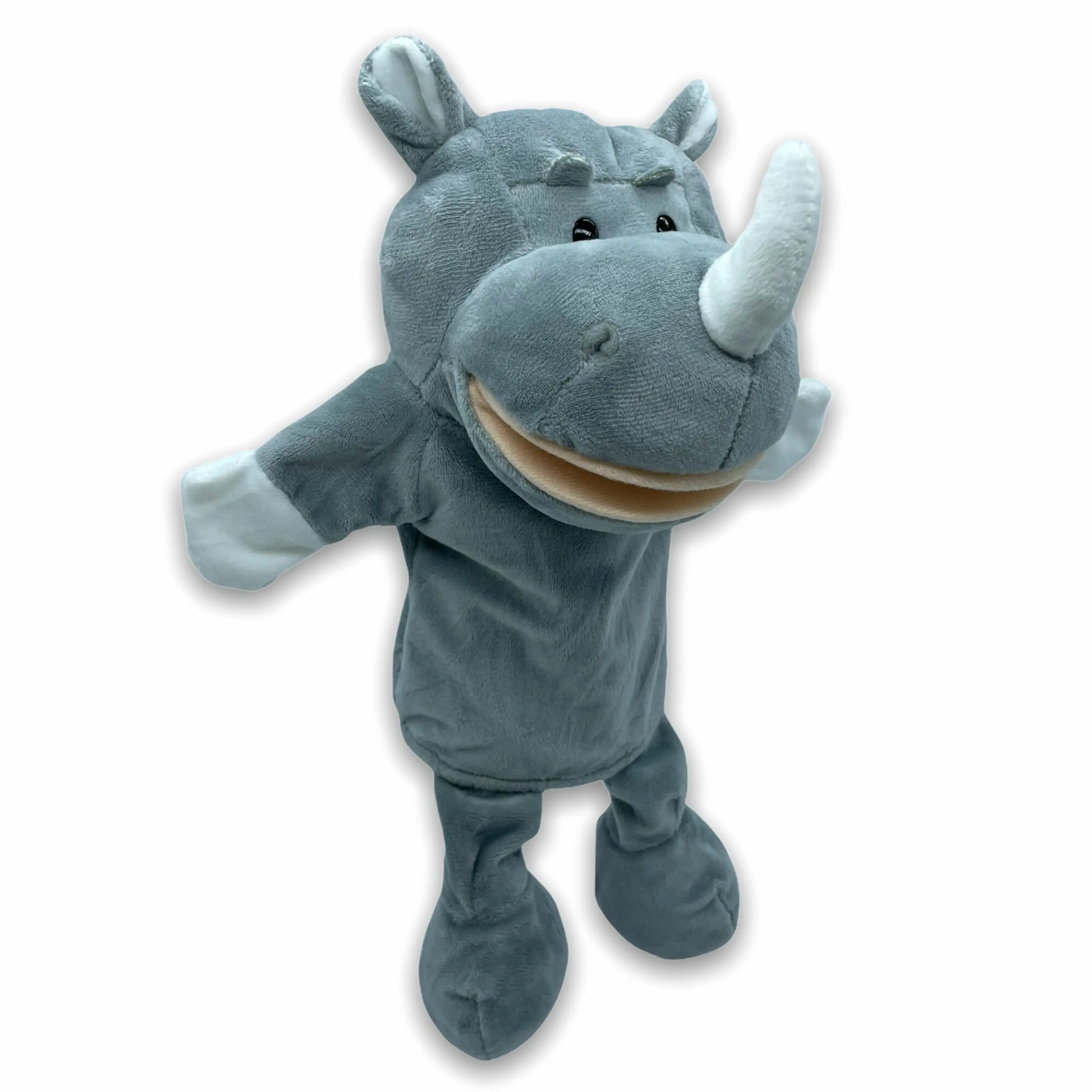 Marionnette Rhinocéros Gris Beige Savane Baby Nat Marionnette Rhinocéros Gris Beige Savane Baby Nat