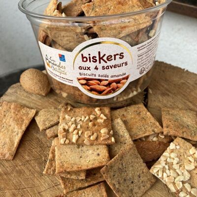 Almond flour biskers (almonds, basil, Comté, pepper) 130g
