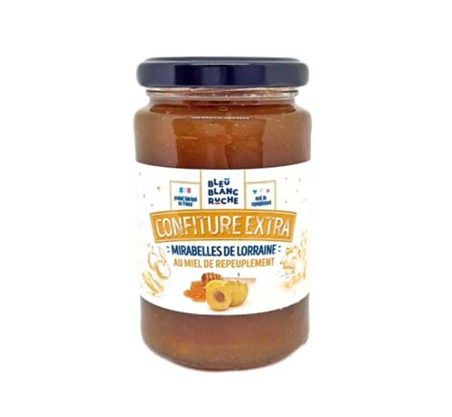 Confiture de mirabelles extra au miel (pot de 280 grammes)