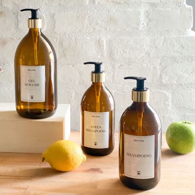 Wasserfeste Hygieneetiketten (Duschgel, Shampoo, Spülung)
