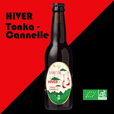 Bière d'HIVER fève de Tonka & Cannelle Bio - 33cl La Barbotine