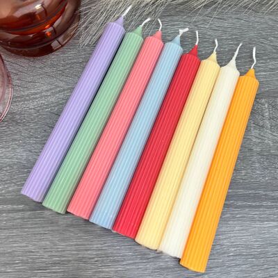 Pastel Dinner Candles - Soy Candlesticks - Dinner Table Taper Candle