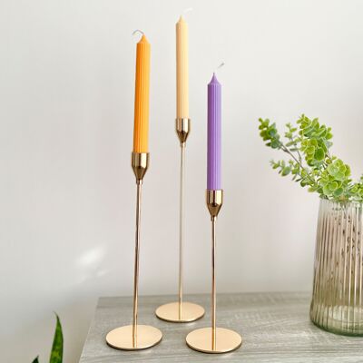 Pastel Dinner Candles - Soy Candlesticks - Dinner Table Taper Candle
