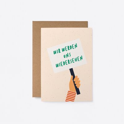 Wir werden uns wiedersehen - German greeting card