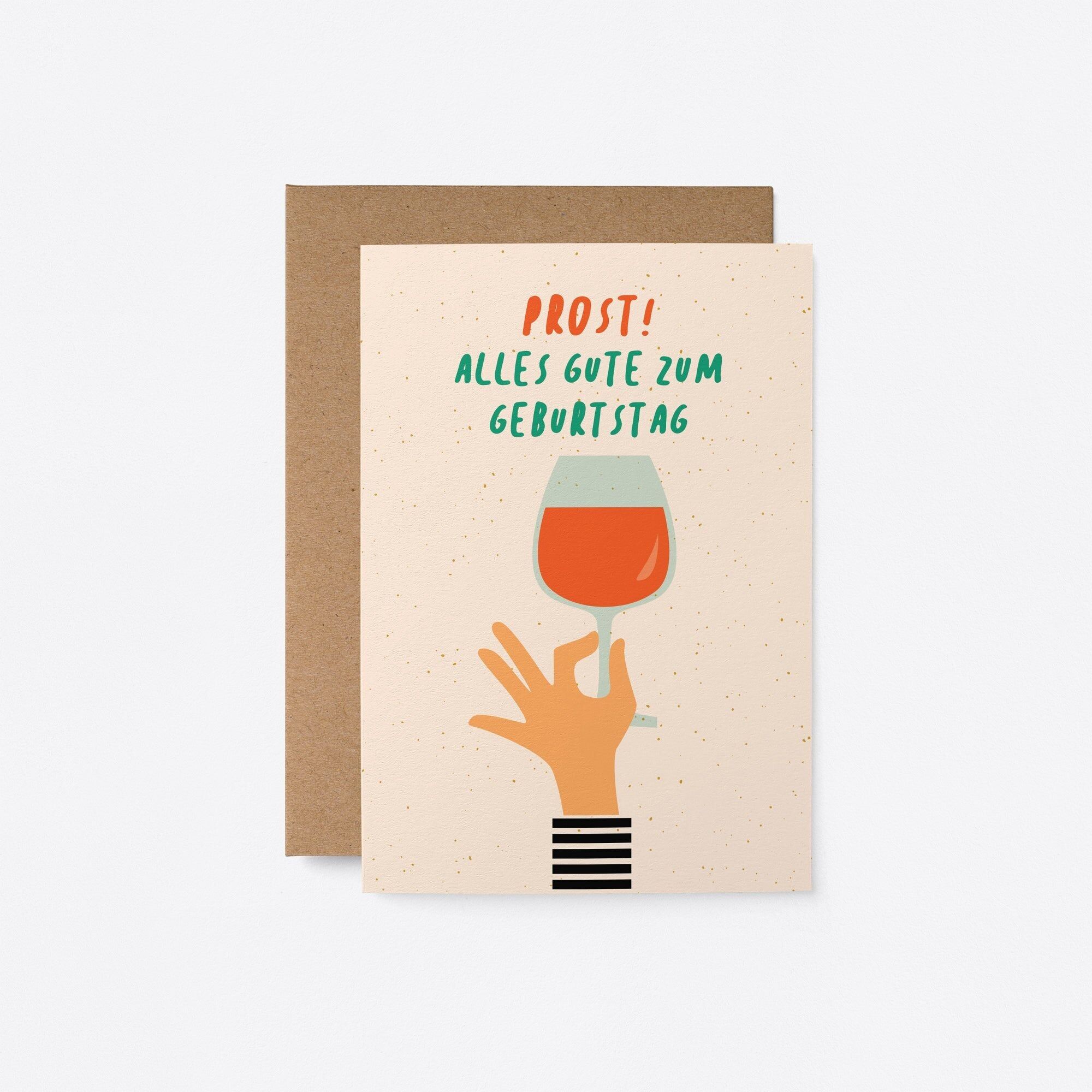 Buy wholesale Prost! Alles Gute zum Geburtstag German greeting card