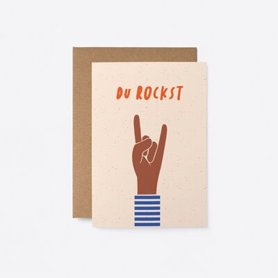 Du rockst - German greeting card