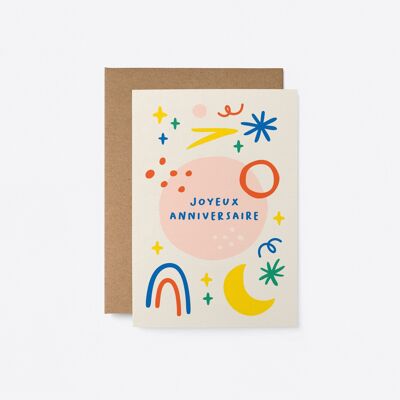 Joyeux anniversaire - Carte de voeux