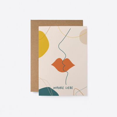 Wahre Liebe - German greeting card