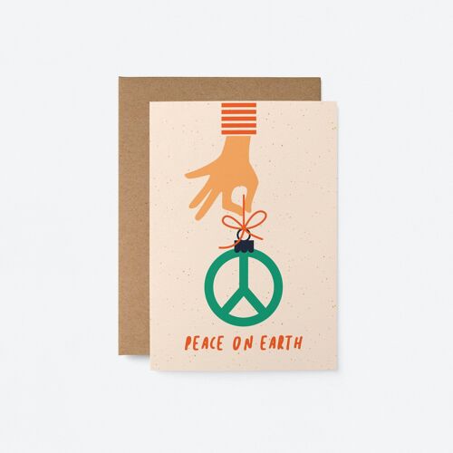 Peace on Earth - Christmas Card - Seasonal Greeting Card - Holiday Card