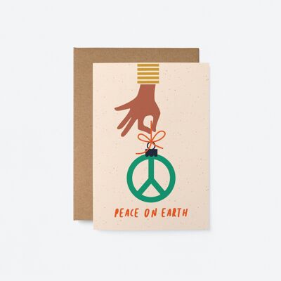 Paz en la Tierra - Tarjeta de Navidad - Tarjeta de felicitación de temporada - Tarjeta navideña