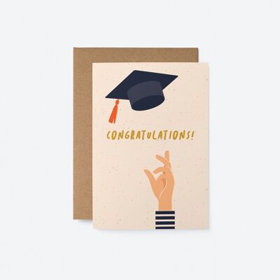 ¡Felicidades! - Tarjeta de felicitación de graduación