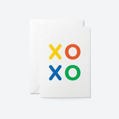 xoxo - Tarjeta de felicitación de amor