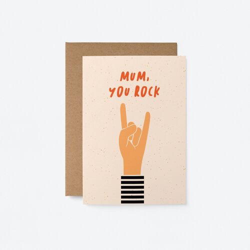 Mum, You Rock - Greeting Card