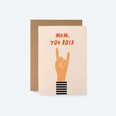 Mamá, eres rockera - Tarjeta de felicitación