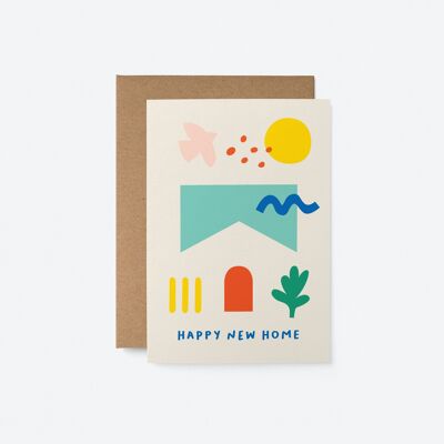 Happy New Home - Tarjeta de felicitación de inauguración de la casa