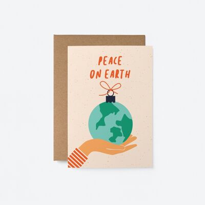 Paz en la Tierra - Tarjeta de Navidad - Tarjeta de felicitación de temporada - Tarjeta navideña