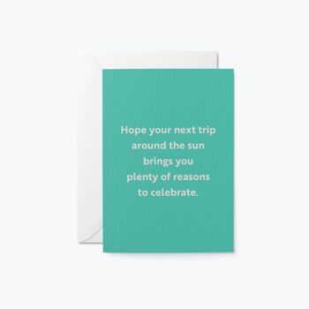 Autour du soleil - Carte de voeux anniversaire 1