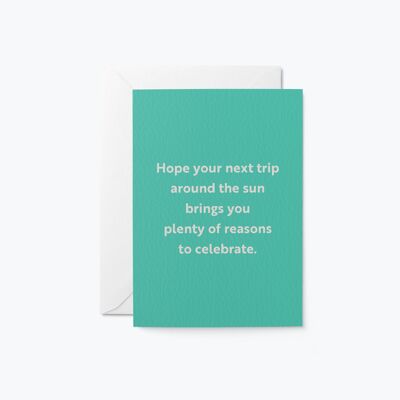 Around the sun - Birthday greeting card