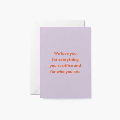 We love you - Mother's Day greeting card