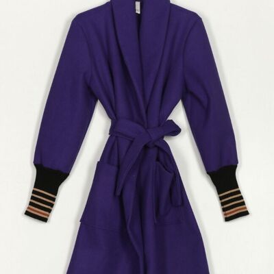 Manteau long violet